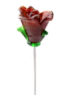 Nipsenåle med glas figur Rød rose